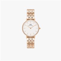 Orologio Daniel Wellington Donna PETITE&QUADRO WITH STONES IN BEZEL in Acciaio placcato oro rosa DW00100666 - DW00100666